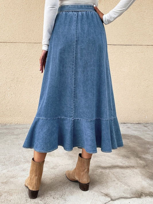 Falda de Mezclilla Casual para Mujer a la Moda