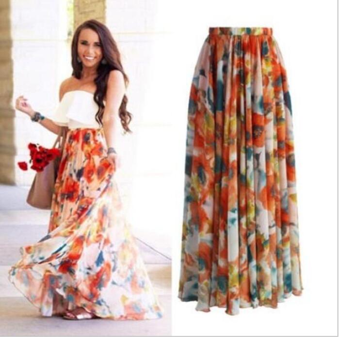 Falda Máxima Bohemia - Falda Midi para Mujer
