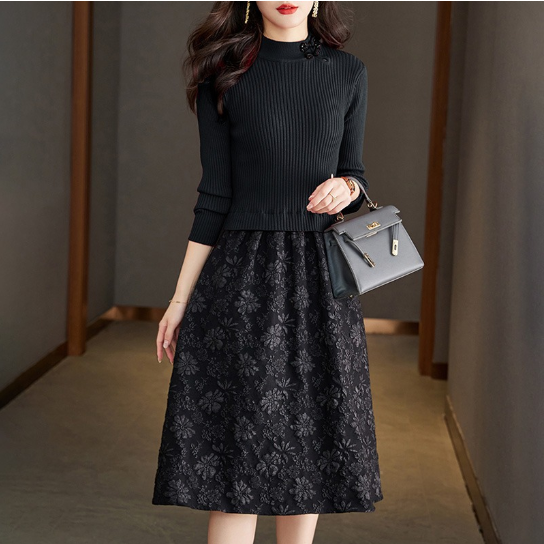 Vestido Elegante de Manga Larga