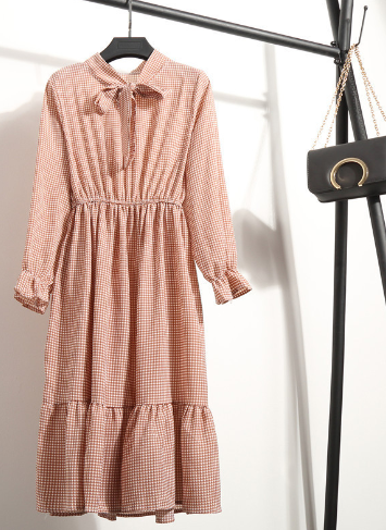 Elegante vestido de manga larga