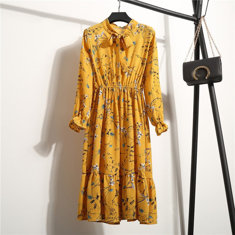 Elegante vestido de manga larga