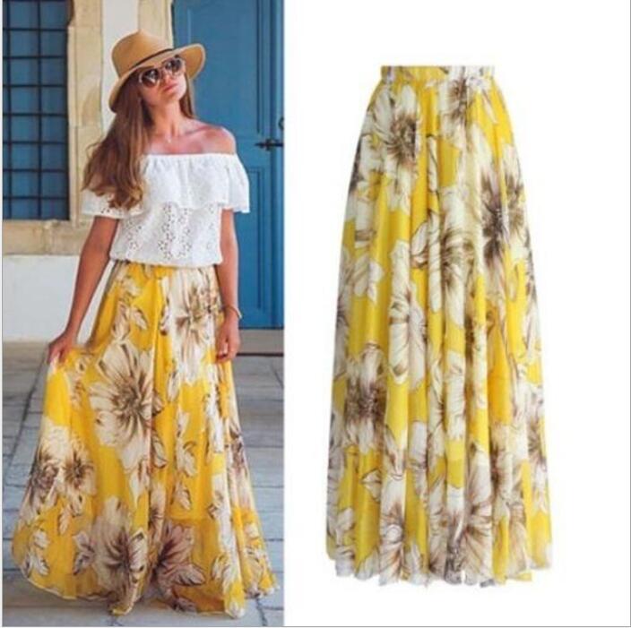 Falda Máxima Bohemia - Falda Midi para Mujer